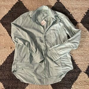 NWT Frank and Eileen sea foam blue button up XS